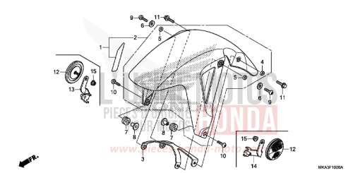 FRONT FENDER NC750XDG de 2016